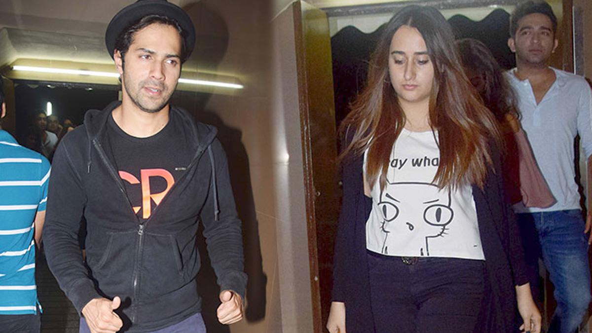 Varun Dhawan spotted with girlfriend Natasha Dalal at 'Judwaa 2' trailer launch